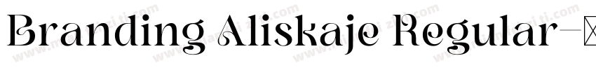 Branding Aliskaje Regular字体转换